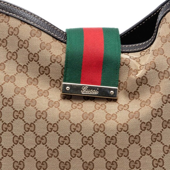 Pre-Loved Gucci Large GG Canvas Web New Ladies Hobo - Picture 7 of 8